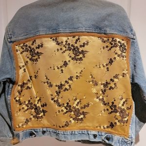 Custom Brocade Denim Jacket